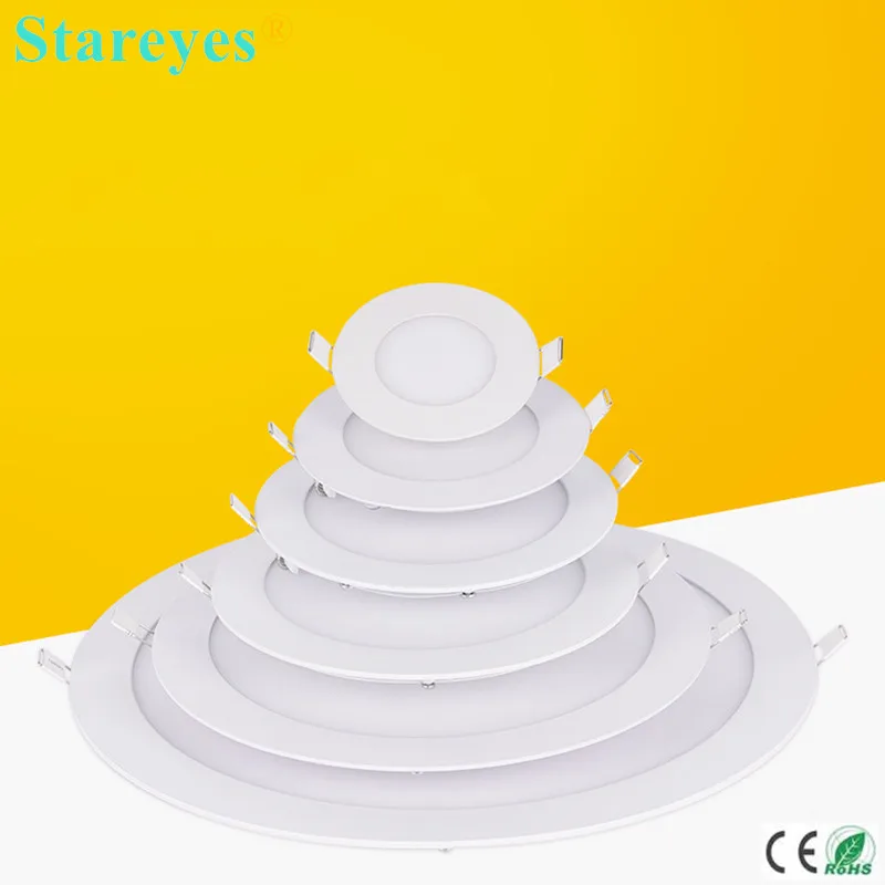 

1 Piece Round LED panel light 3W 4W 6W 9W 12W 15W 18W AC85-265V SMD2835 bulb downlight lamp led ceiling light lighting