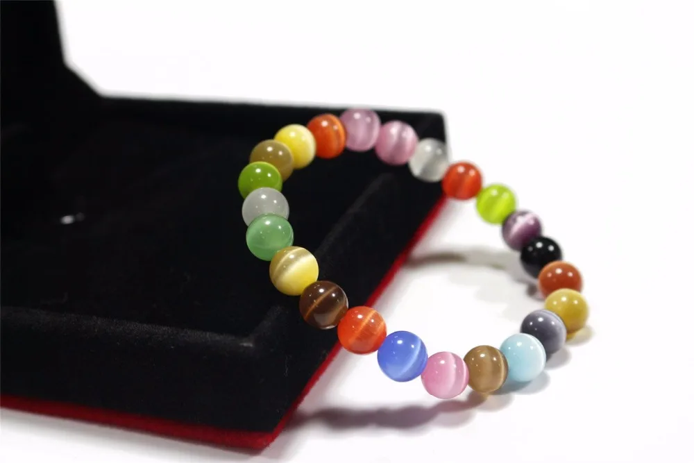 6/810/12mm Opal Bracelet Colorful Candy Colors Bracelets For Women and Girls