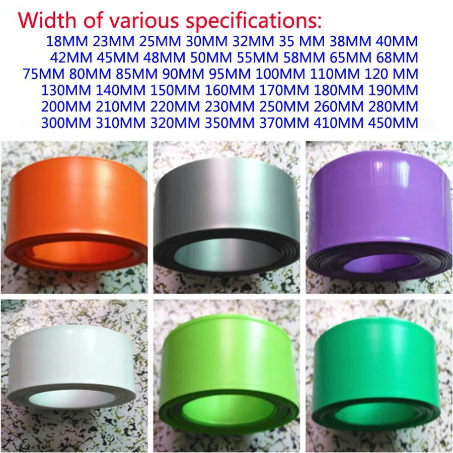 جميع أنواع المواصفات 18650 بطارية ليثيوم بولي كلوريد الفينيل الحرارة تقلص غلاف التفاف فيلم يتقلص فيلم العزل غلاف 220 مللي متر واسعة