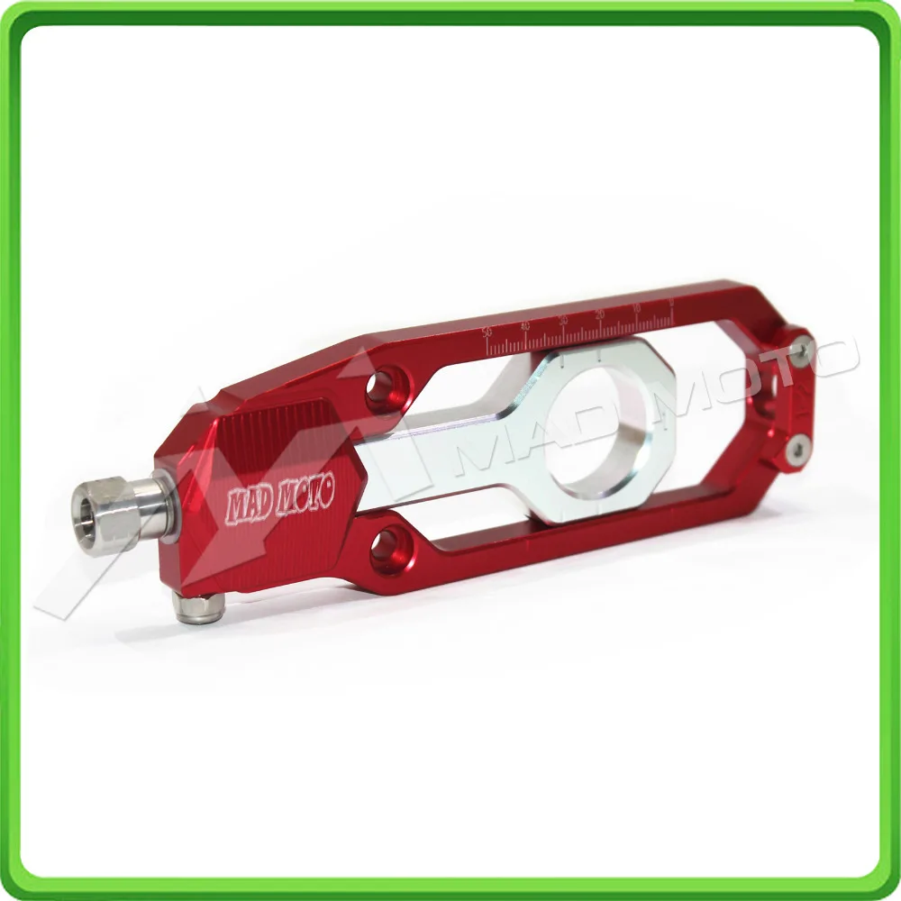 Motorcycle Chain Tensioner Adjuster fit for YAMAHA R1 YZF-R1 2007 2008 2009 2010 2011 2012 2013 2014 Red & Silver