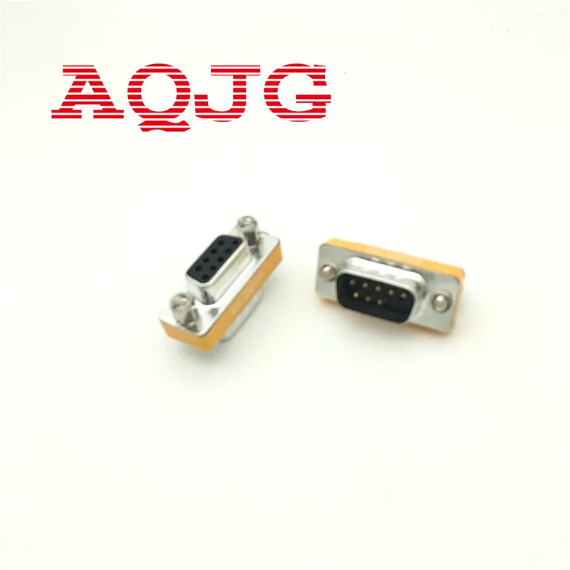 New Female to Female DB9 9Pin Gender Changer Convertor Male to Male DB9 Cross adapter Oranger Null modem Mini