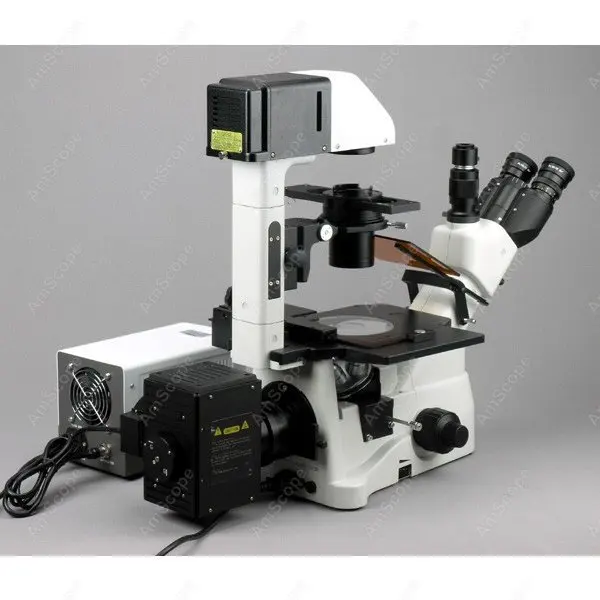 Contrasto di fase-AmScope Forniture 40X-900X Contrasto di Fase Fluorescenza Invertito Microscopio + Fluo Macchina Fotografica SKU: IN480TA-FL-MF