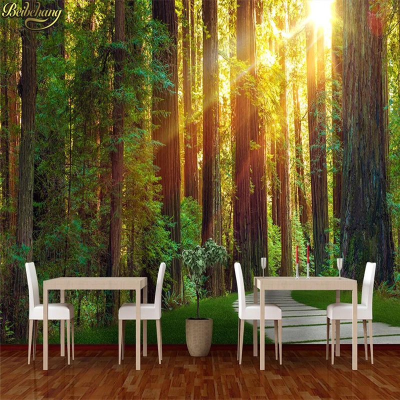 

beibehang papel de parede 3d original forest wallpaper Nature Landscape Wall paper Mural Living Room Sofa TV Bedroom Backdrop