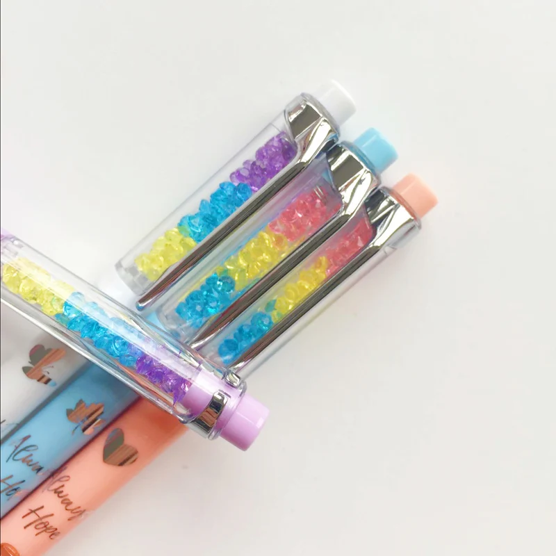 2X Elegant Rainbow Colorful Diamond Automatic Mechanical Pencil  0.7mm