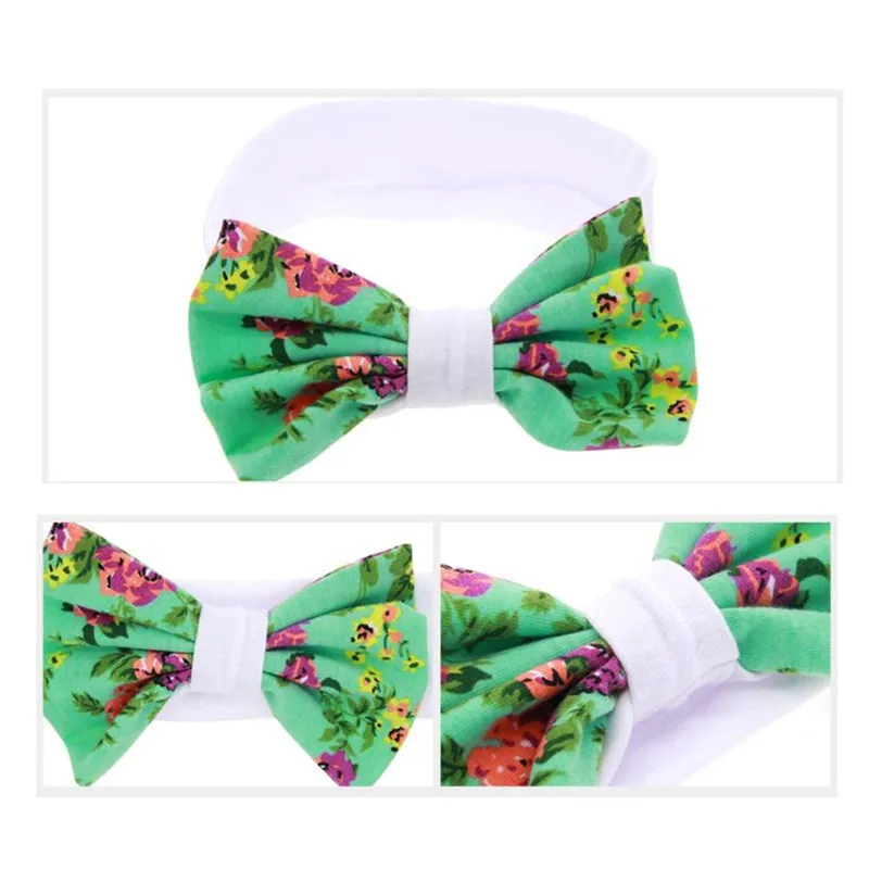 2PCS/SET Mom and Me Headband Flora Printing Mother and Daugther Matching Bow Knot Cotton Headband Photo Props Birthday Gift