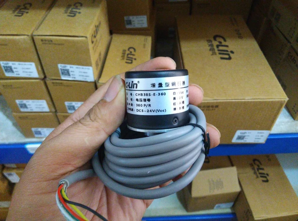 Brand new original authentic C-Lin CHB38S-E-360  voltage pulse output rotary encoder DC5V--24V line length 2 meters