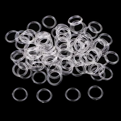 100pcs Clear Nylon Bra Strap Adjuster Slider O Ring Lingerie Sewing Crafts Bra Straps Slide Buckle