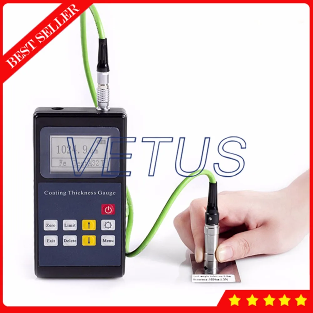 Leeb222 Magnetic induction Eddy current Coating Thickness Tester with digital gauge measuring range 0~1250um