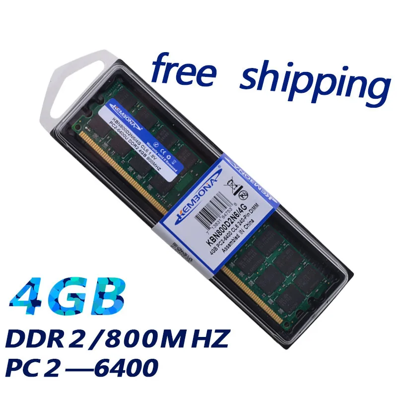 KEMBONA Brand New 4GB DDR2 PC2-6400 800MHz For Desktop PC DIMM Memory RAM 240 pins For A-M-D System