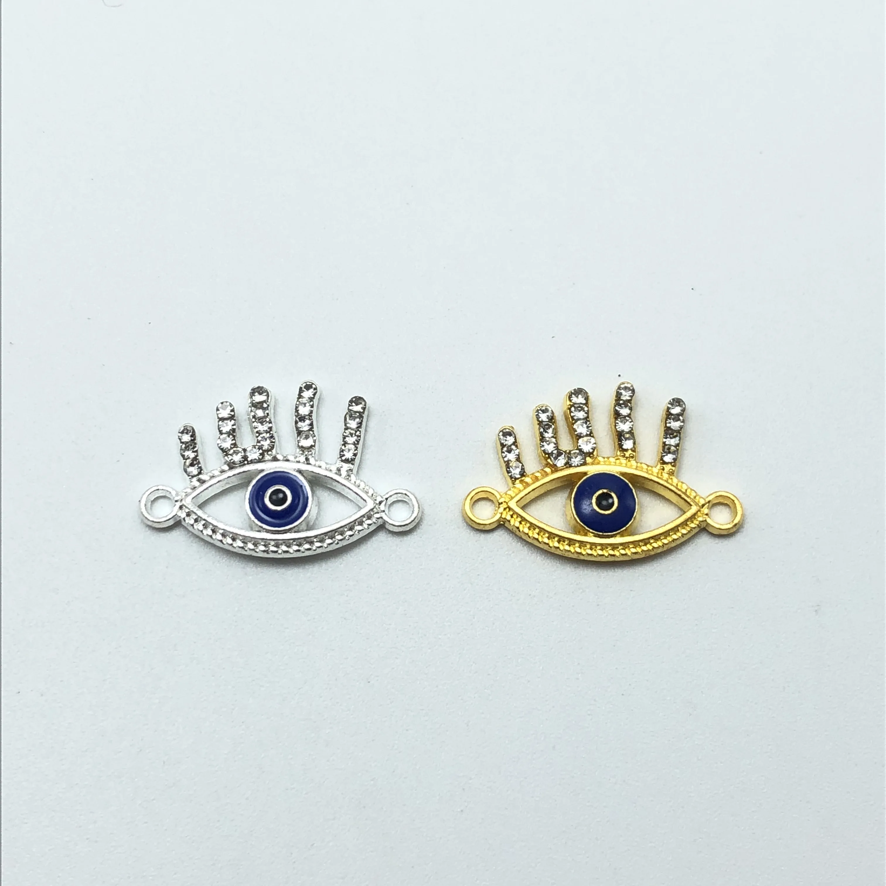 JunKang 10pcs 13*20mm 매력 터키 십자가 눈 DIY 수제 목걸이 팔찌 쥬얼리 커넥터