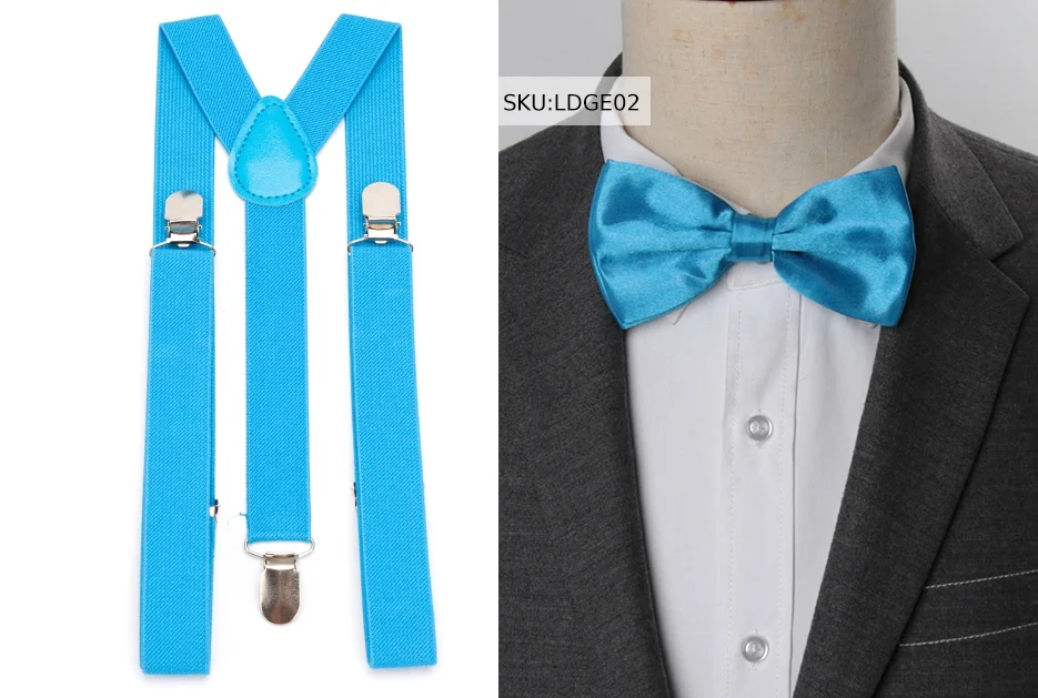 Hosenträger Fliege Set Männer Mode Suspensorio für Mann Junge Frauen Bowtie Hosenträger Hosen Tirantes Hochzeit Freizeit Hemd Bleibt – Detail 3