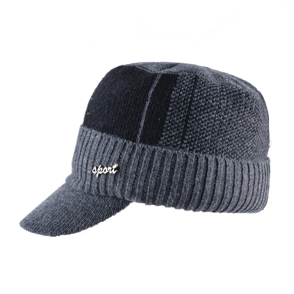 Unisex Knitted Baseball Cap Women Winter Knit Skullies Hat For Men Add Velvet Thick Outdoor Sports Warm Chapeu Masculino
