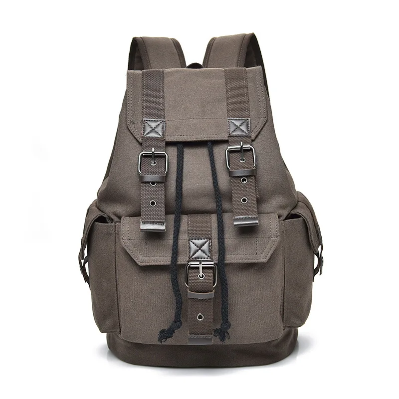 Men\'s Backpack Vintage Canvas Backpacks School Bag Men Travel Bags Large Capacity Bagpack Brand Sport Back Pack Bookbag Boy 2019