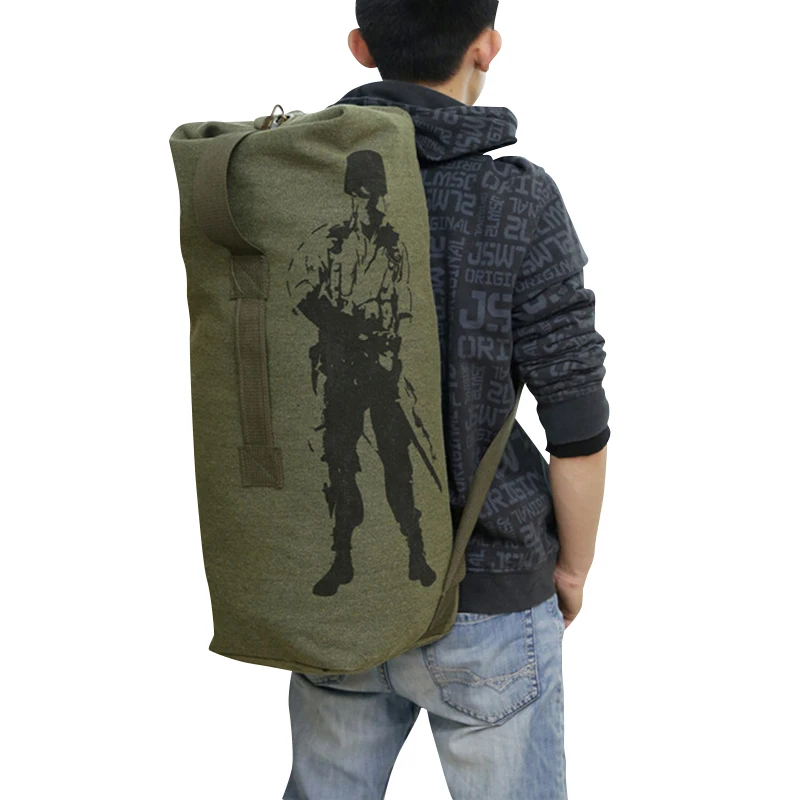 3 Colors New Fashion Canvas Solid Casual Bag Male Military Backpack Bag Designer Backpacks For Men 15% OFF X111