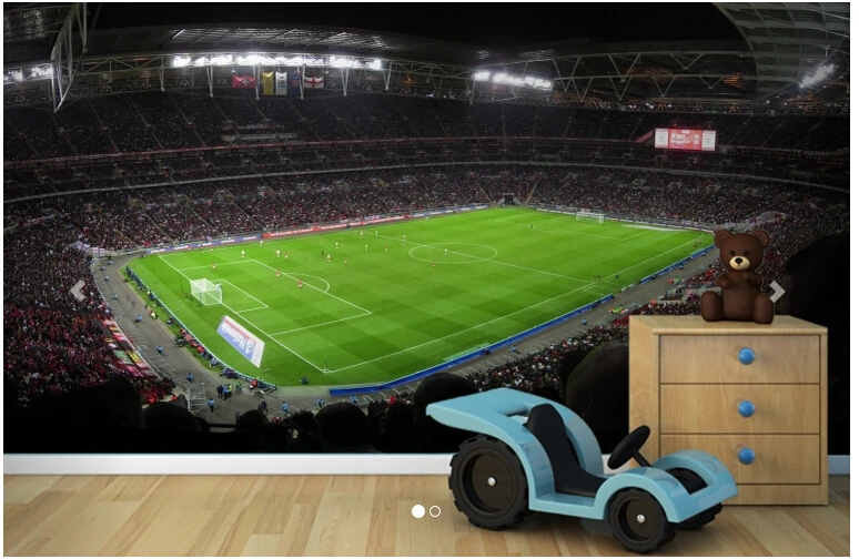 

Custom 3 d stereoscopic wallpaper, Night Time Wembley Stadium for children room living room TV wall vinyl papel DE parede