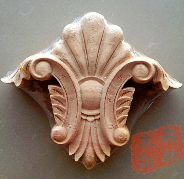 

Wood dongyang wood carving fashion applique gate flower wood shavings furniture flower bed wood horn 27 24