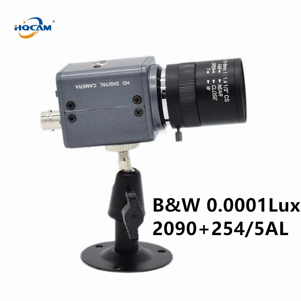 

HQCAM CCD B&W Camera HQCAM CCD 254AL 255AL Ultral Low Illumination 0.001Lux black and white Camera Industrial inspection camera