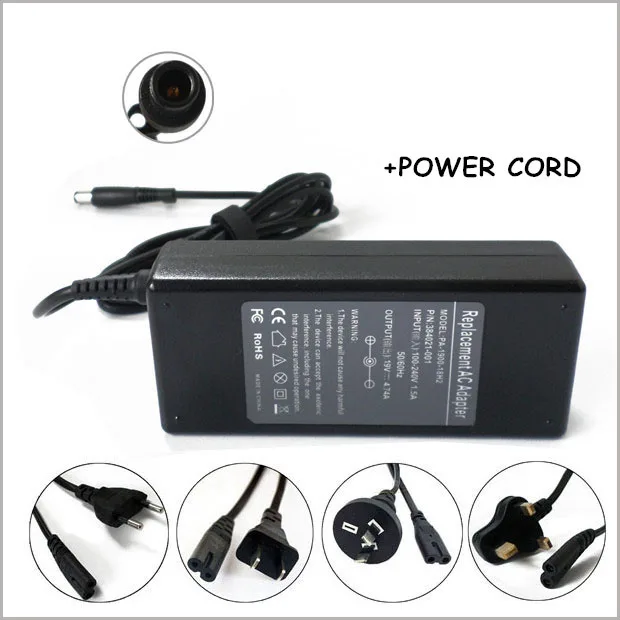 

90W AC Adapter Laptop Charger For Caderno HP Compaq EliteBook 2530p 2730p 2740p 6930p 8710w 8730w 8510p 8530p 8530w