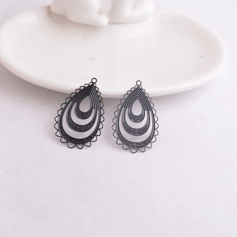 50 Stück AB1409 20mm*32mm Ovale Form Charms Verbinder Anhänger DIY Ohrring-Zubehör – Detail 13