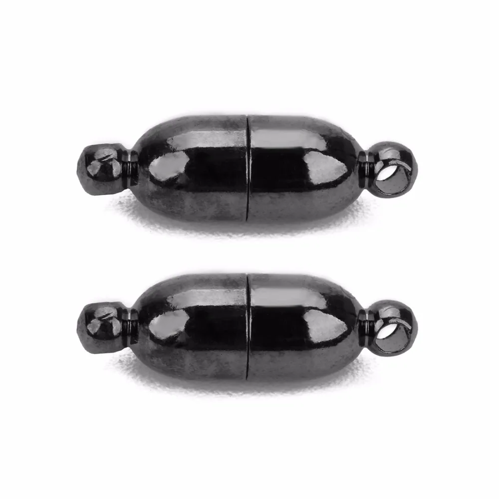 LOULEUR Hohe Qualität 5Pcs Starke Magnetische Haken Für Halskette Armband Gun Schwarz Schnalle Anschlüsse Für DIY Schmuck Erkenntnisse – Detail 5