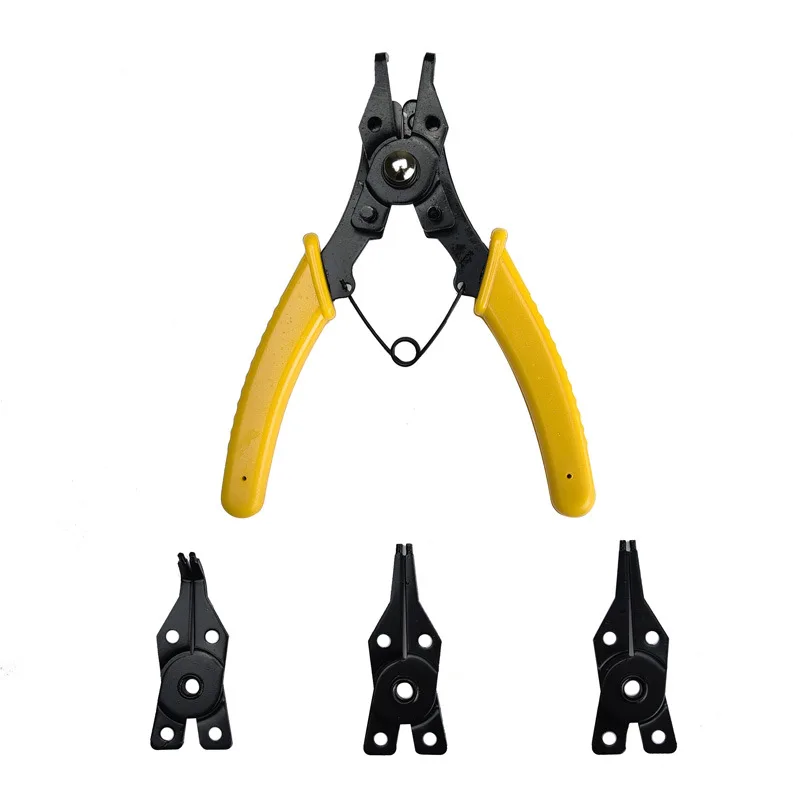 

Pliers Multifunctional 4 in 1 spring clamp set clasp forceps four piece snap ring pliers Report