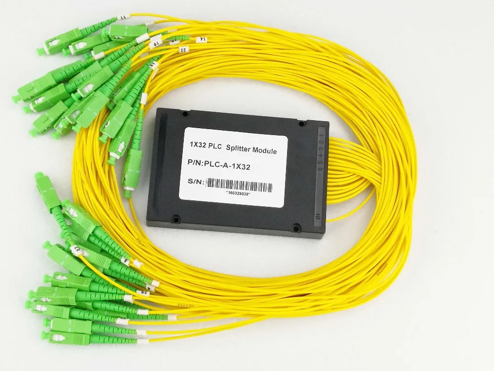 

3.0mm Diameter Fiber 1550nm Optical Fiber 1x32 ABS Coupler Splitter Module for PON Networks SC/APC