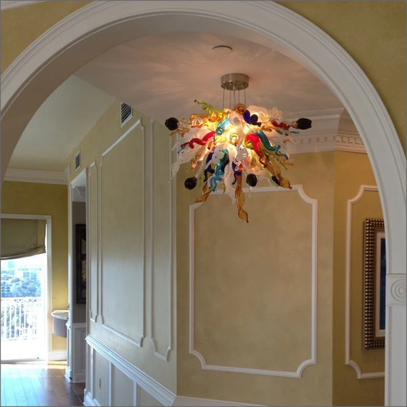 

Newest Hot Sale Art Deco Lighting Modern Blown Customized Color Glass Chandelier for Sale