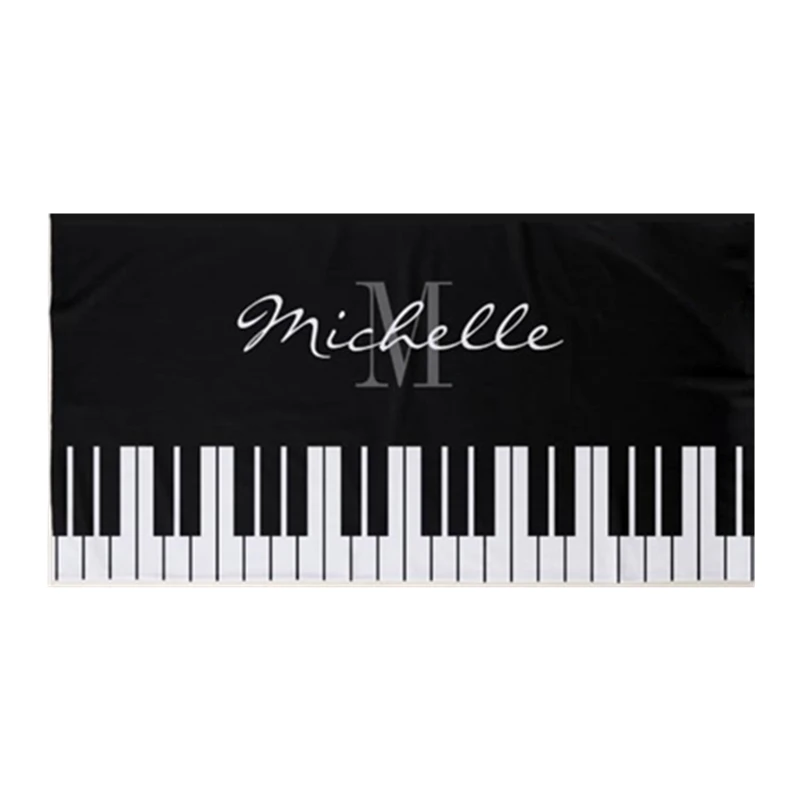 

Classic Piano Keys Beach Bath Towel Funny Personalized Travel Shower Towels for Music Teacher Swimming Sports Towel Microfiber