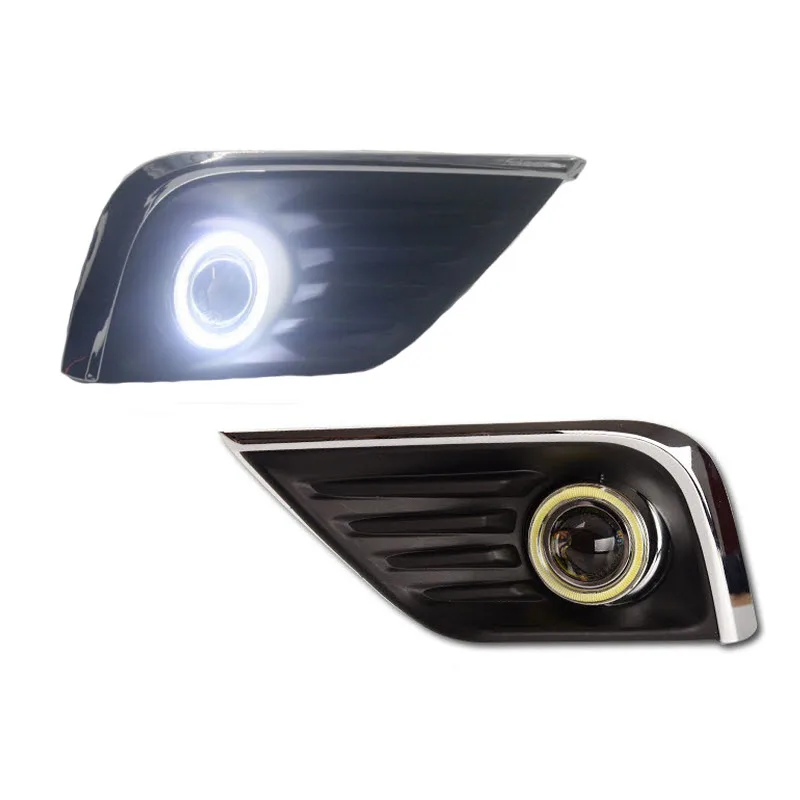 For Nissan Teana Altima 2016 2017 LED Angel Eyes DRL Yellow Signal Light H11 Halogen / Xenon E13 Fog Lights with Projector Lens