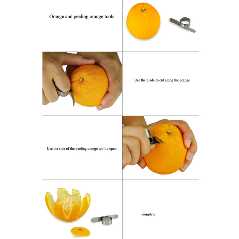 Stainless steel Orange Peelers Zesters Device small practical Orange Stripper opener Fruit & Vegetable cooking Tools wholesale