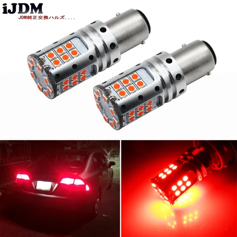 IJDM автомобильные светодиодный стоп-сигналы Canbus 1157 P21/5 Вт BAY15d BAZ15D 3030 32SMD автомобильные тормозные задние противотуманные парковочные лампы 12 В без ошибок