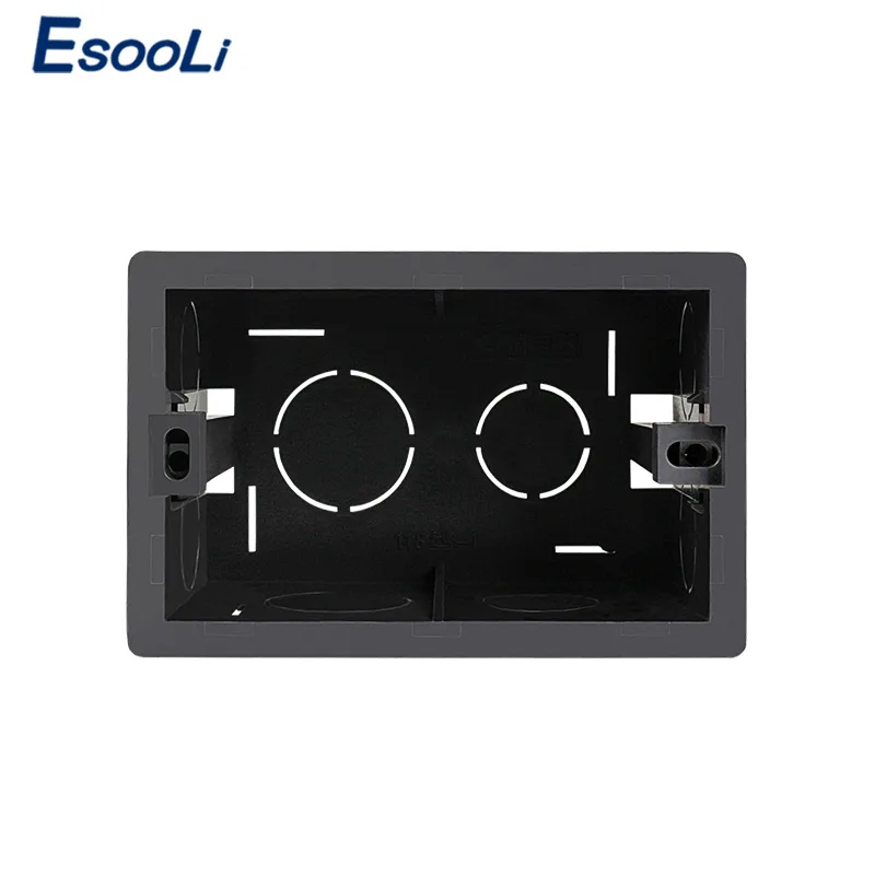 Esooli 102mm*67mm US Standard Internal Mounting Box Back Cassette for 118mm*72mm Standard Wall Switch and USB Socket