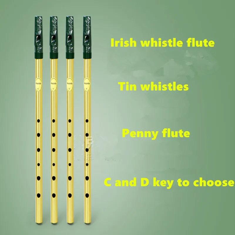 Irlandese Fischietti Flauto Feadog C D Chiave di Latta Fischietti Irlandese Penny Fischietti 6 Fori Clarinetto Flauto Nichel Placcato Flauta