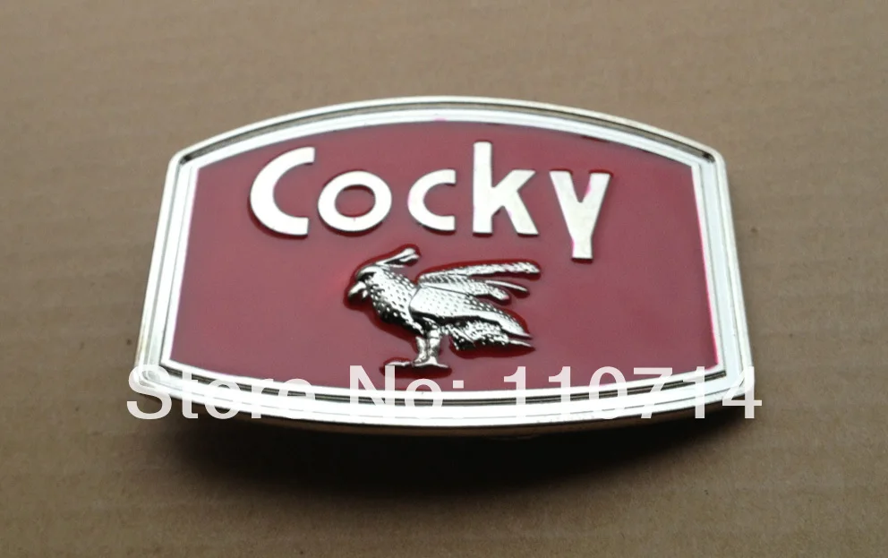 

Cocky belt buckle with silver finish SW-B-004 suitable for 4cm wideth belt with continous stock