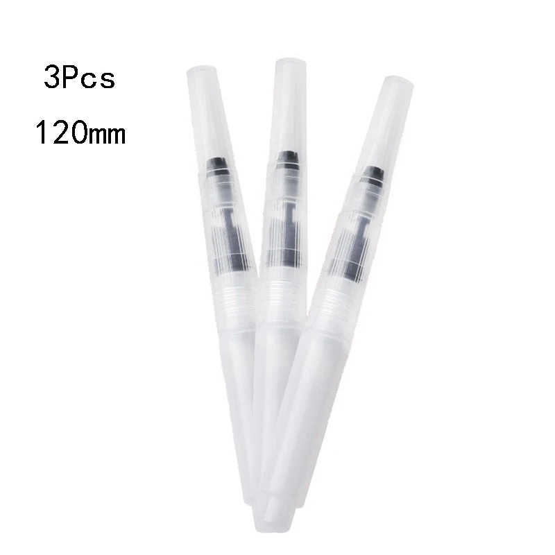 3PCS Watercolor Brush pen Art Markers Water Tank Round Soft Brush Pen Set Calligraphy Drawing Pen Beginner gift S/M/L