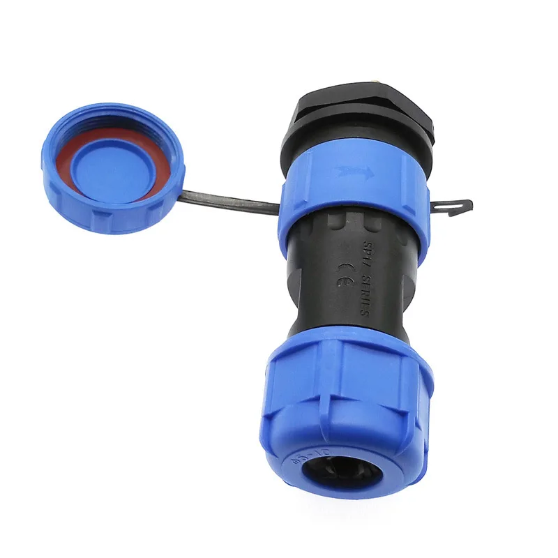 SP1710 SP1712 waterproof connector plug  ip68 2 pin  connectors sp17 3pin 4pin 5pin 7pin 9pin back nut