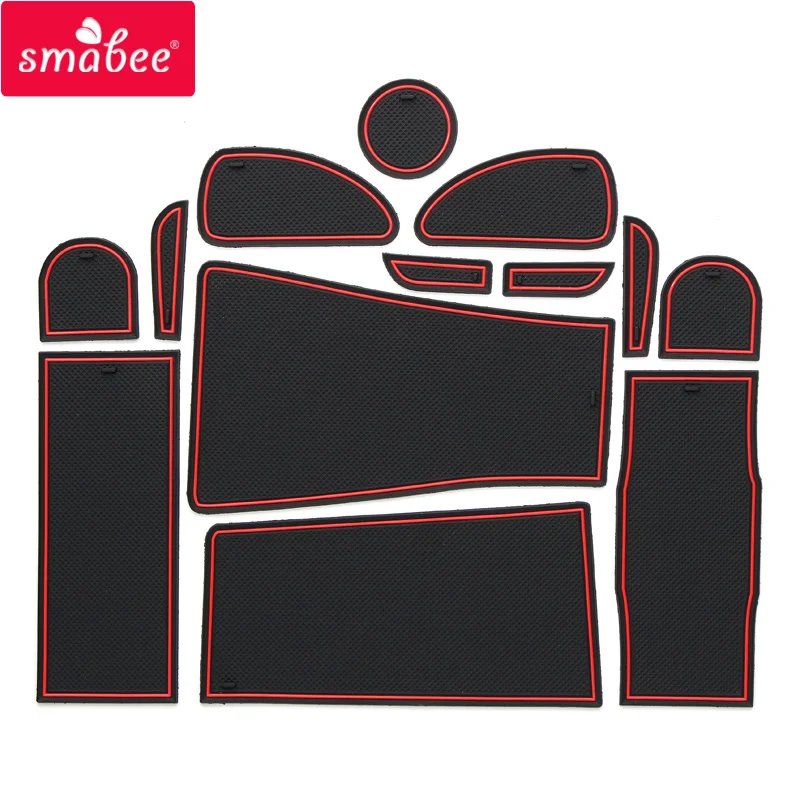 

Smabee Gate Slot Mat for Toyota PRIUS 2012 2013 2014 PRIUS 30 Interior Accessories Door Pad Cup Holder Non-Slip Mats