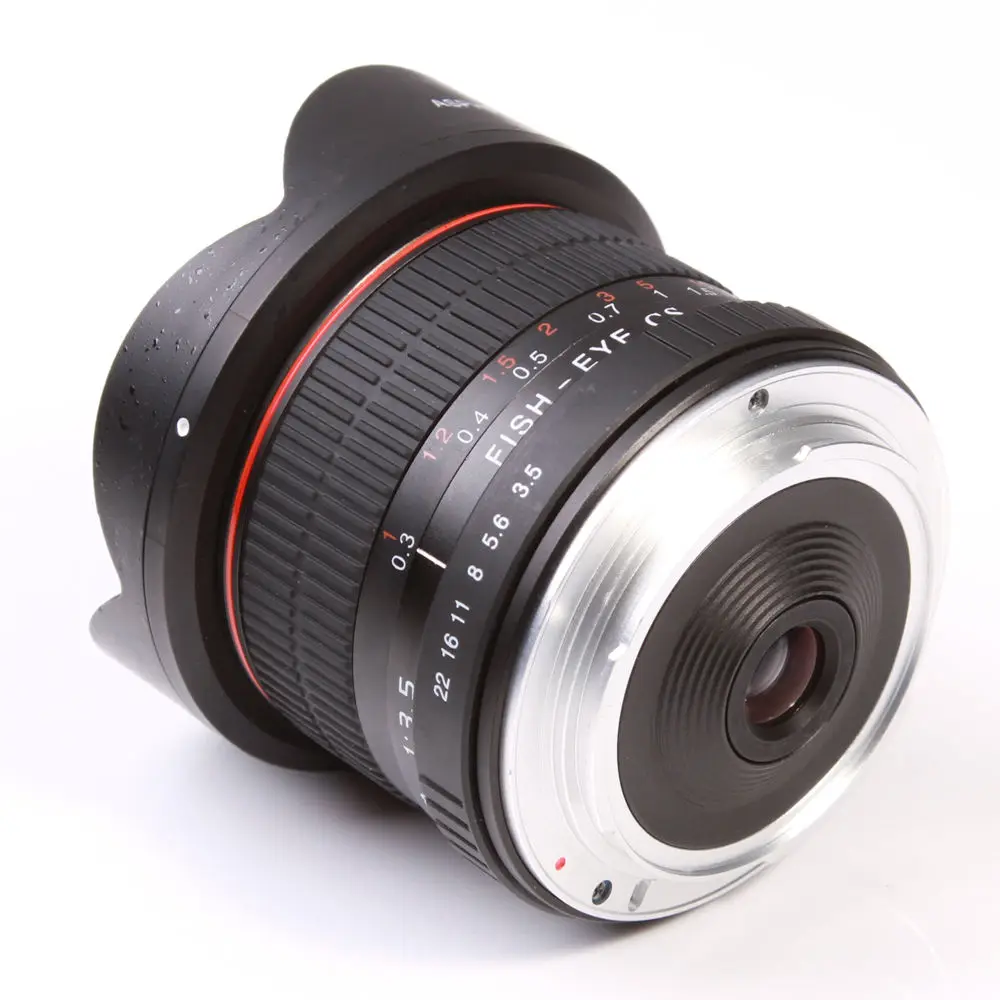 JINTU 8mm f/3.5 Manual Wide Angle Fisheye Prime Lens for Canon 60D 60Da 50D 7D 6D 5D 5DS 1DS T7i T7s T7 T6s T6i T6 T5i T5 T4i T3