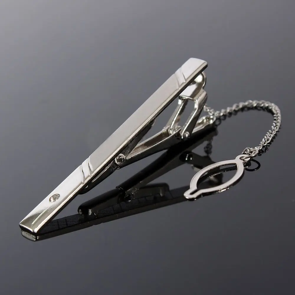 Multi Style Gentleman Silver Metal Simple Necktie Tie Clip Pin Bar Clasp Practical Plain Popular Gifts