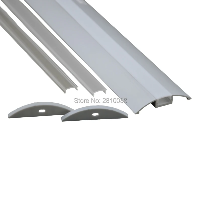 

10 X 1M Sets/Lot Flat Anodized aluminum profile Led AL6063 Led strip light aluminum channel for Kitchen Cabinet lights