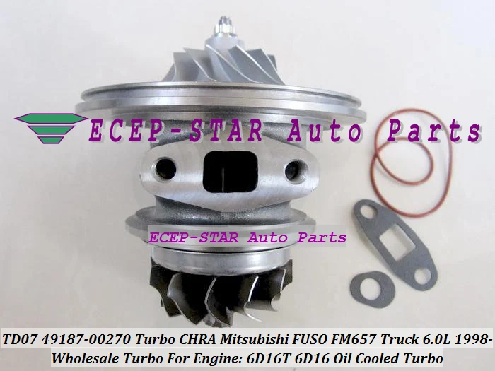 Free Ship Turbo Cartridge CHRA TD07 49187-00270 ME073935 49187-00271 ME073573 For Mitsubishi Fuso FM657 Truck 6.0L 6D16T 6D16