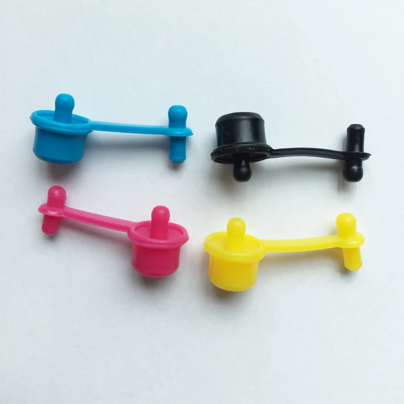 4 Color CMYK CISS Ink Tank Plug Plastic Color Connector DIY CISS Accessory For Inkjet Printer Outer Case Stopper