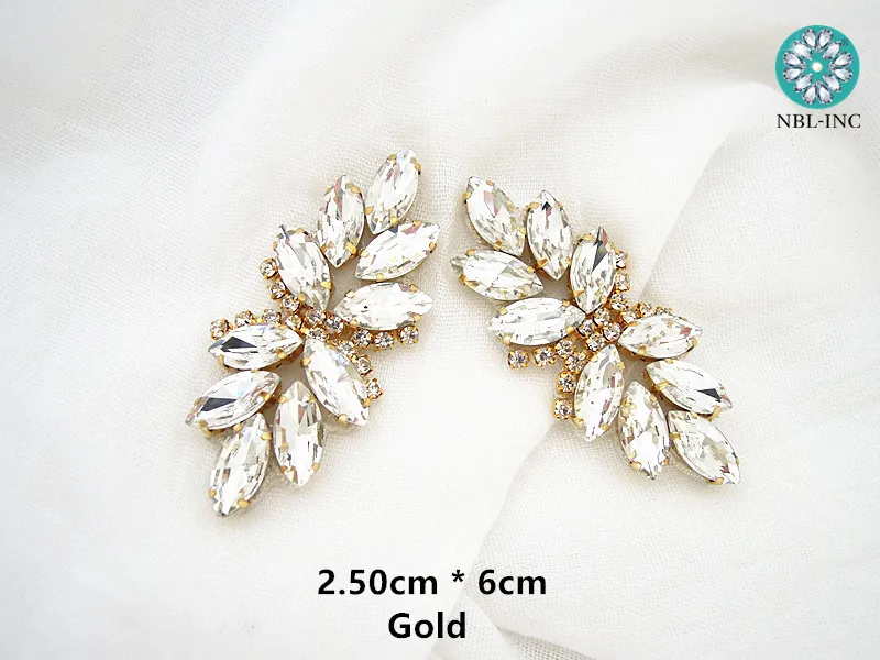 (30PCS) Wholesale customized crystal rhinestone bow applique patch for wedding dresses DIY iron on WDD0830