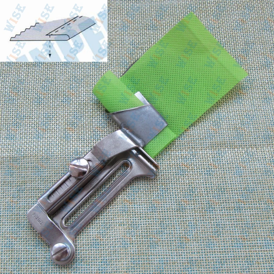 Single Up Turn Raw Edge Hemmer Hemming Attachment With Swing Away Bracket # KP-226