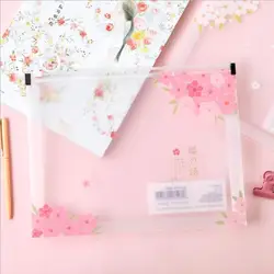 Cheery Blossoms A4 A5 File Folder, Document Paper, EvaluStorage Bag, Office and School Study Staacquering, Grande capacité, 1 Pc