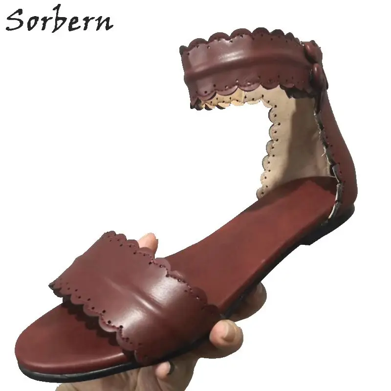 

Sorbern Women Flat Sandals Shoes Plus Size Zapatos Mujer 2019 Fashion Ladies Party Shoes Flat Shoes Women Custom Color