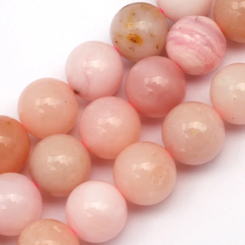 

8mm 10mm natural pink opal beads natural GEM stone beads DIY loose beads for jewelry making strand 15" wholesale !