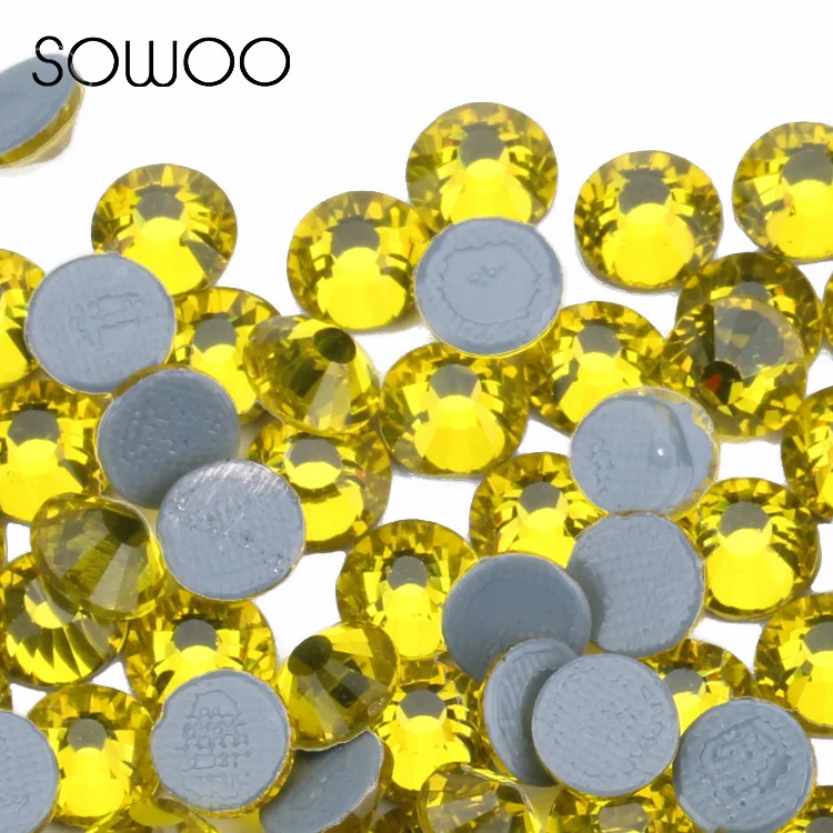 SS6-SS20  Citrine Color similar SWA Rhinestone1440pcs/lot High quality Hotfix Rhinestones use for high-end clothing SOWOO