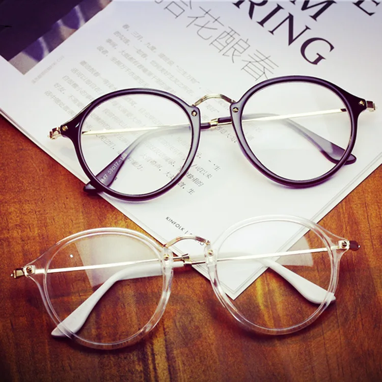 Transparent Retro Women Glasses Frame Fashion Men Eyeglasses Frame 2024 Round Clear Lens Glasses Optical Spectacle Frame