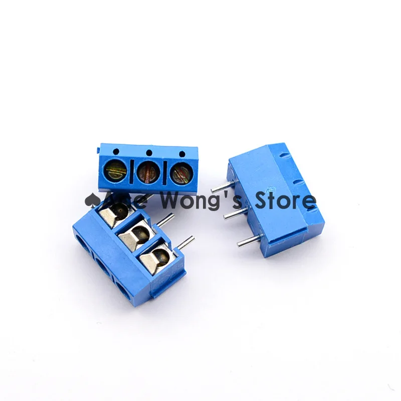 Free Shipping 100PCS 3 Pin Screw Terminal Block Connector 5mm Pitch 5.08-301-3P 301-3P 3pin